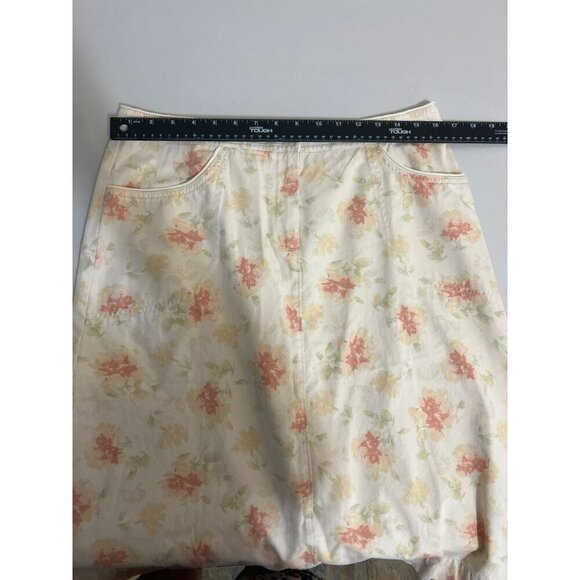 NWT J. Jill Watercolor Floral Skirt Sz 12 Pastel Knee Length - Picture 6 of 8
